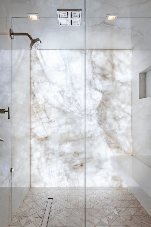 backlit stone surface designers